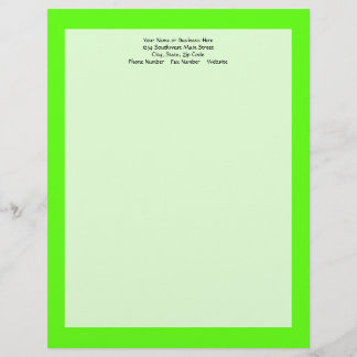 Papier À En-tête Neon Green haute visibilité