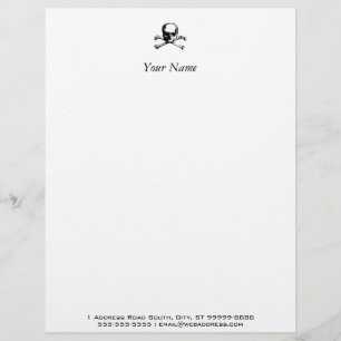 Papier À En-tête Os croisés