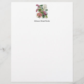 Papier À En-tête Page botanique vintage