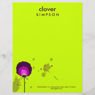 Papier À En-tête Personnalisable 311-Alluring néon de l'allium