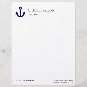 Papier À En-tête Personnalisable Ancre