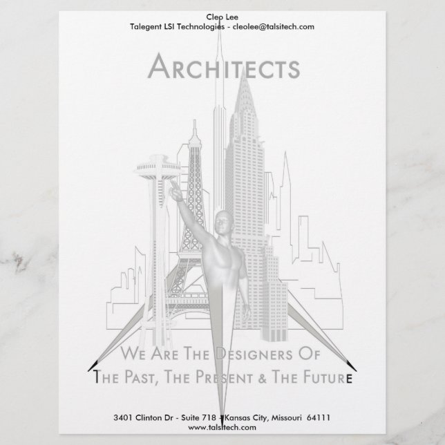 Papier À En-tête Personnalisable Architectes (Devant)