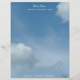 Papier À En-tête Personnalisable beau ciel bleu et nuages