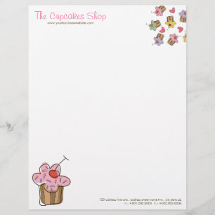 Papier À En-tête Personnalisable Boulangerie de confiserie de petits gâteaux de