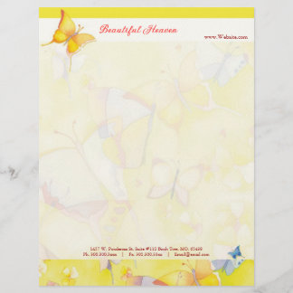 Papier À En-tête Personnalisable Chic Butterfly Spa ou Cosmetology Business