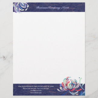 Papier À En-tête Personnalisable Chrysanthemum Spa élégant