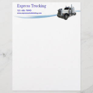 Papier À En-tête Personnalisable Compagnie de camionnage