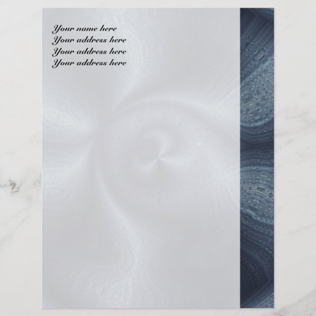 Papier À En-tête Personnalisable Danse bleue (Devant)