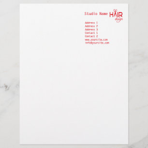 Papier À En-tête Personnalisable Design de cheveux 1 - En-tête