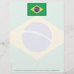 Papier À En-tête Personnalisable Drapeau simple du Brésil