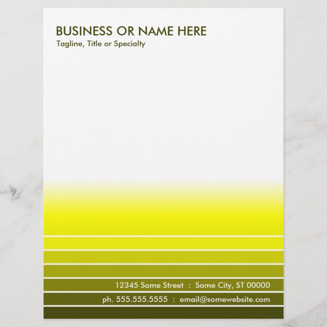 Papier À En-tête Personnalisable échantillon jaune doré (Devant)