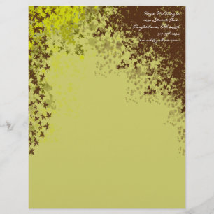 Papier À En-tête Personnalisable En-tête Feuille Brown et citron vert