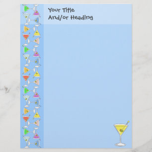 Papier À En-tête Personnalisable En-tête Martini