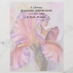 PAPIER À EN-TÊTE PERSONNALISABLE EN-TÊTE PERSONNALISABLE ROSE IRIS