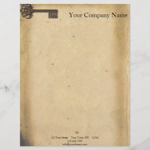 Papier À En-tête Personnalisable Fausse clé antique