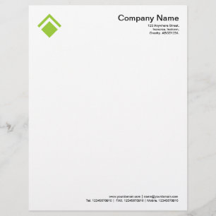 Papier À En-tête Personnalisable Géométrique 01 - Martian Green