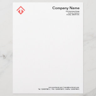 Papier À En-tête Personnalisable Géométrique 03 - rose tropicale