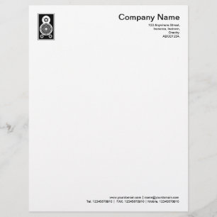 Papier À En-tête Personnalisable Haut-parleur - Noir
