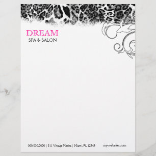 Papier À En-tête Personnalisable Léopard de 311 DreamPink