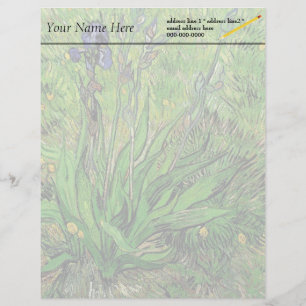 Papier À En-tête Personnalisable L'Iris de Van Gogh