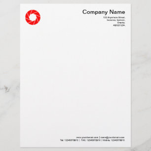 Papier À En-tête Personnalisable Ouverture - Rouge