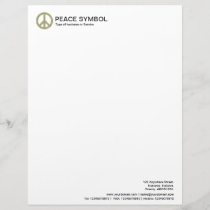 Papier À En-tête Personnalisable Paix dure - Khaki