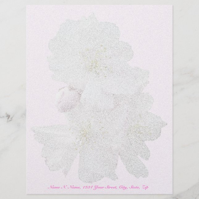 Papier À En-tête Personnalisable Papeterie en-tête Cerise Fleurs (Devant)