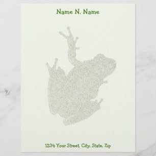 Papier À En-tête Personnalisable Papier en-tête grenouille verte