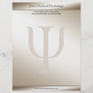 Papier À En-tête Personnalisable Psychologue en-tête