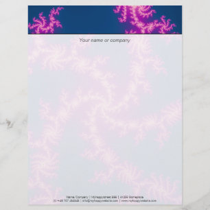 Papier À En-tête Personnalisable Purple Swirl - Art Fractal