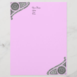 Papier À En-tête Personnalisable RENAISSANCE, violet rose