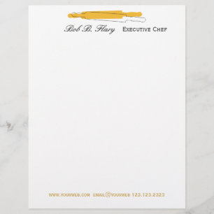Papier À En-tête Personnalisable Restaurant gastronome délicieux de chef de cuisine