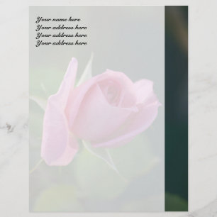 Papier À En-tête Personnalisable Rose rose