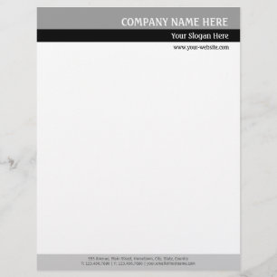 Papier À En-tête Personnalisable Tons gris