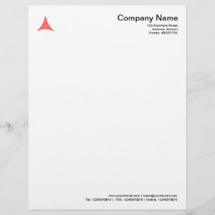Papier À En-tête Personnalisable Triangle incurvé - Rose Tropical