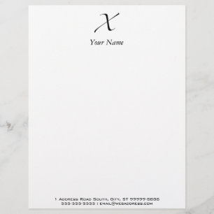 Papier À En-tête Personnalisable X - Zapfino