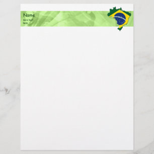 Papier À En-tête Personnalisé Carte du Brésil