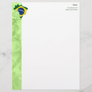 Papier À En-tête Personnalisé Carte du Brésil