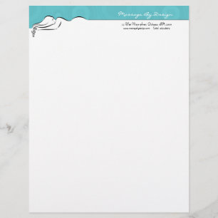 Papier À En-tête Personnalisé Darla [bleu spa] en-tête