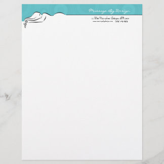 Papier À En-tête Personnalisé Darla [bleu spa] en-tête