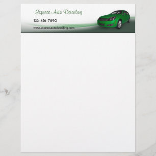 Papier À En-tête Personnalisé Détail du lavage de voiture