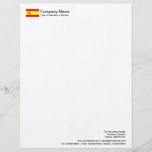 Papier À En-tête Personnalisé Drapeaux - Espagne