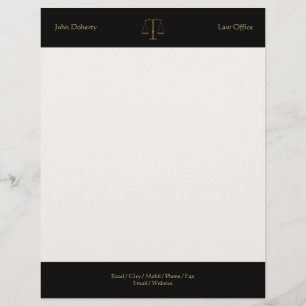 Papier À En-tête Personnalisé Échelles d'en-tête de lettre de CABINET JURIDIQUE