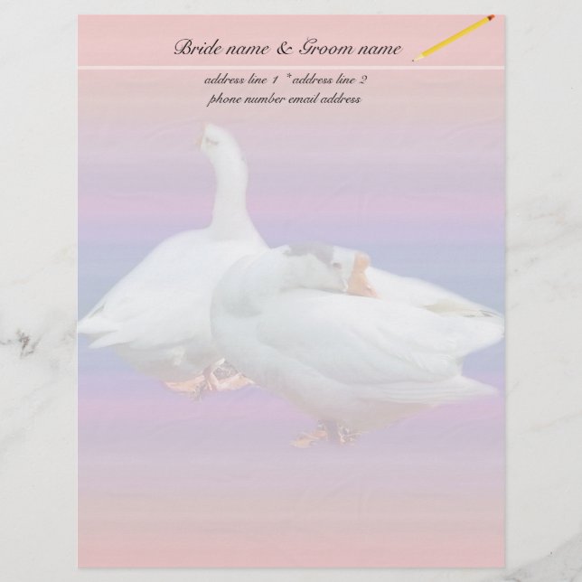 Papier À En-tête Personnalisé en-tête avec nom (Devant)