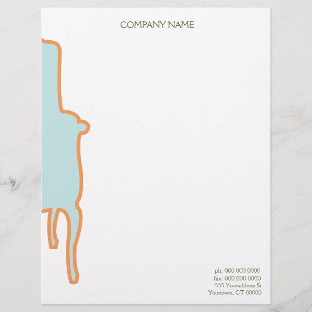 Papier À En-tête Personnalisé En-tête Fauteuil Français (Devant)