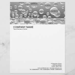 Papier À En-tête Personnalisé En-tête grande image - Bulles d'argent