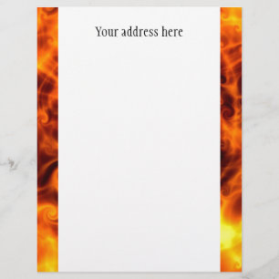 Papier À En-tête Personnalisé Flames tourbillonnant