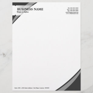 Papier À En-tête Personnalisé Gris professionnel