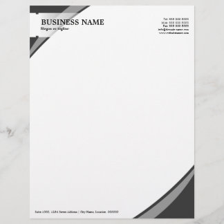 Papier À En-tête Personnalisé Gris professionnel