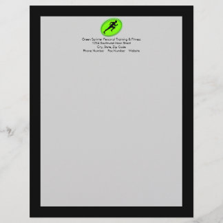 Papier À En-tête Personnalisé Logo vert de forme physique de lueur